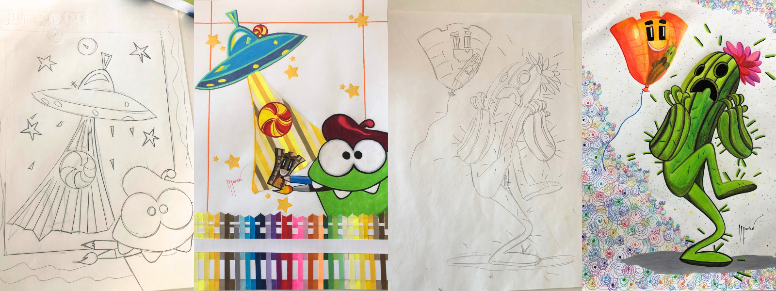 Obras infantiles expuestas en La Platea