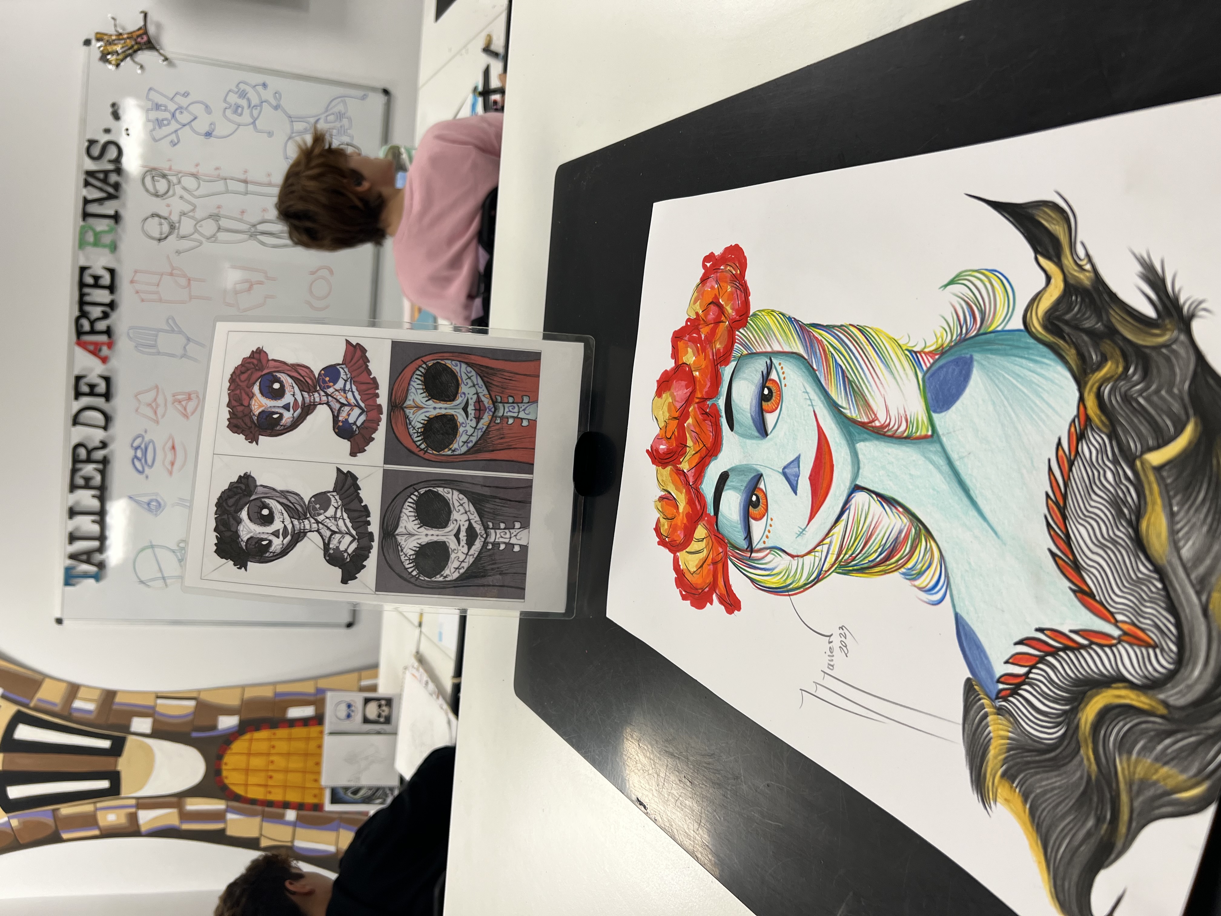 Dibujos realizados durante el campamento de Halloween